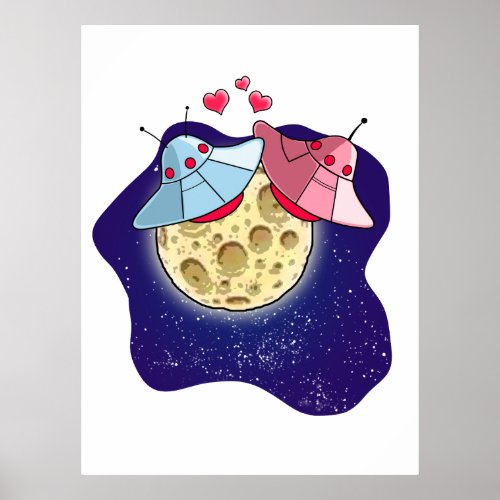 UFOs in Love Print