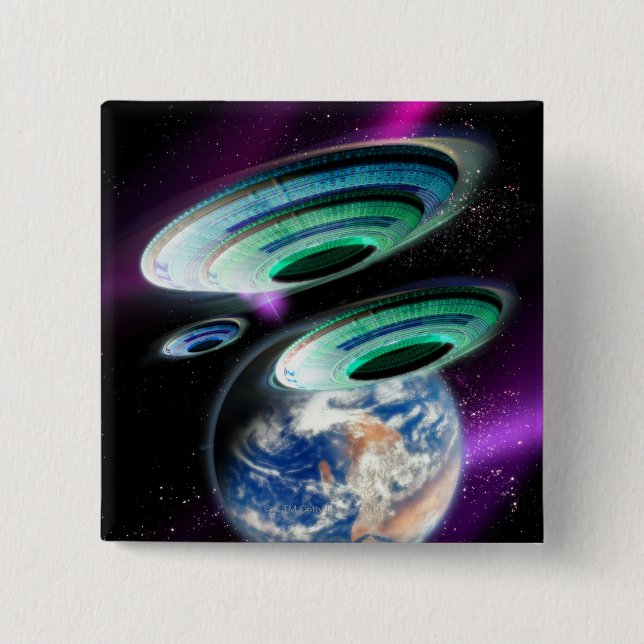 UFOs Pinback Button (Front)