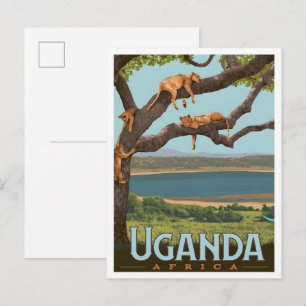 Uganda Africa Vintage Travel Postcard