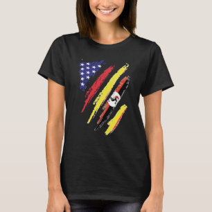 Uganda American Grown Flag USA Patriot Heritage Mo T-Shirt