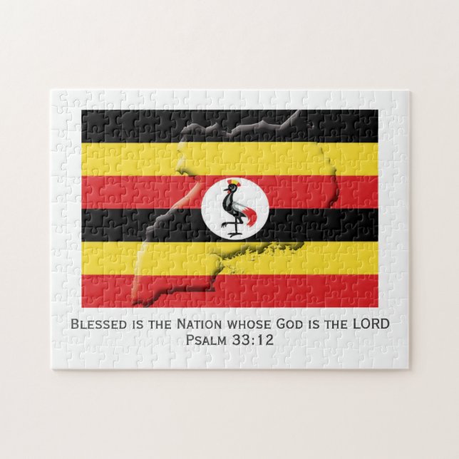 UGANDA | Blessed Nation | UGANDAN FLAG Jigsaw Puzzle (Horizontal)