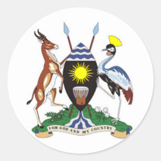 Uganda Coat of Arms Classic Round Sticker