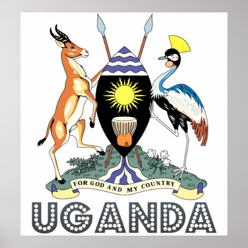 Uganda Coat of Arms Poster