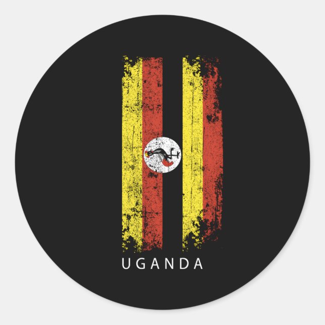 Uganda Country Flag Uganda Classic Round Sticker (Front)