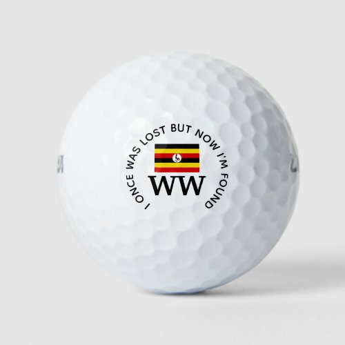 UGANDA Custom MONOGRAM Christian Lost Found Golf Balls