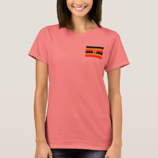 Uganda Flag and Map dk T-Shirt