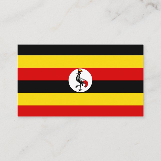 Uganda flag business card (Front)