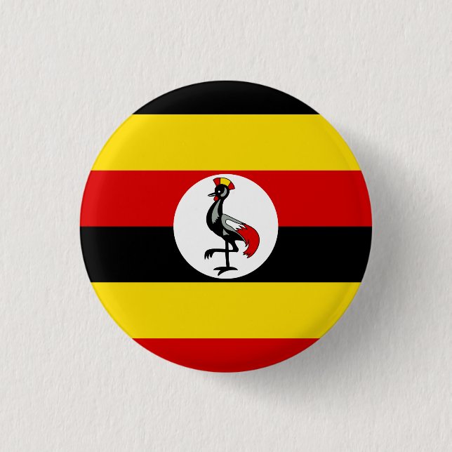 Uganda Flag Button (Front)