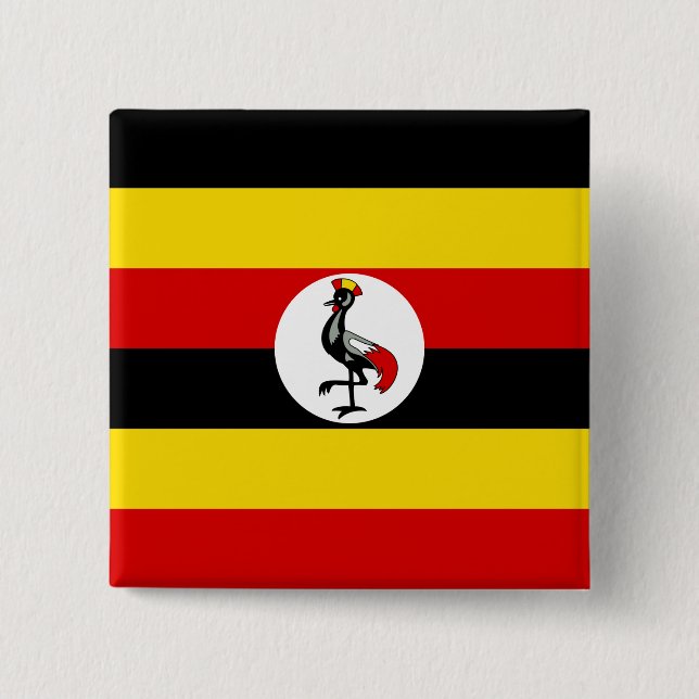 Uganda Flag Button (Front)