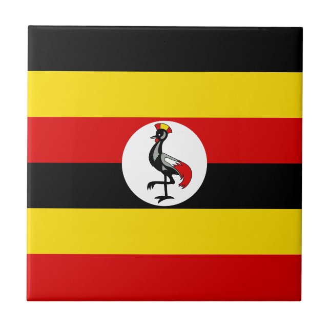Uganda Flag Ceramic Tile (Front)