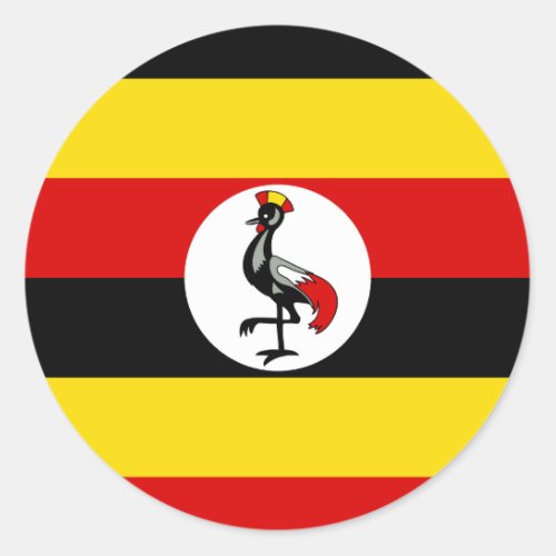 Uganda Flag Classic Round Sticker