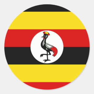 Uganda Flag Classic Round Sticker