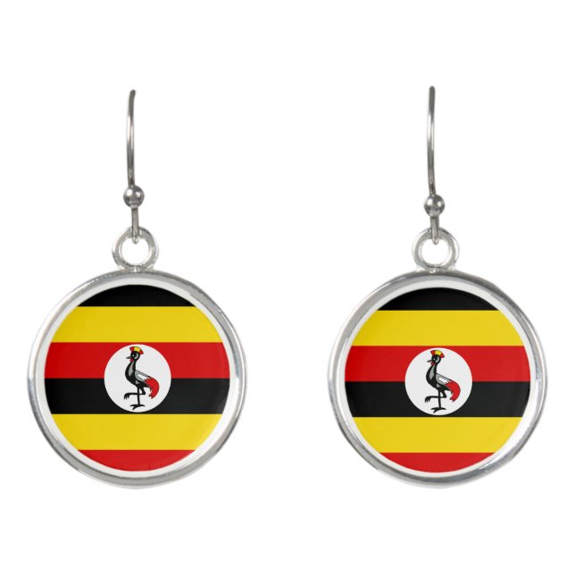 Uganda flag earrings (Front)