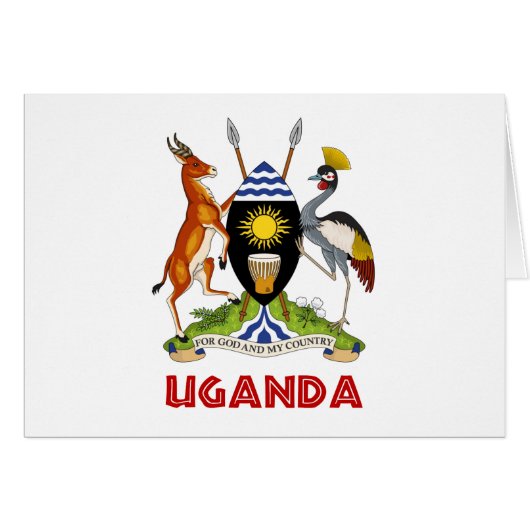 UGANDA -  flag/emblem/coat of arms/symbol Cards (Front Horizontal)