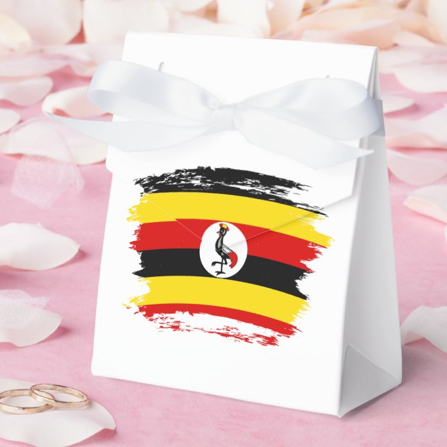 Uganda flag favor boxes (Wedding)