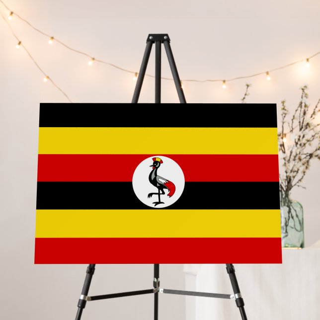 Uganda flag foam board (In Situ (Stand))