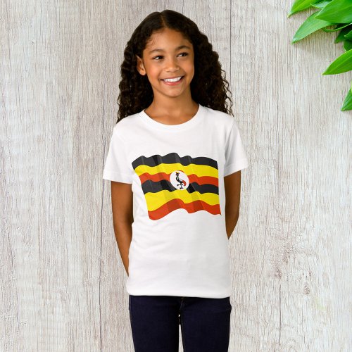 Uganda Flag Girls T_Shirt