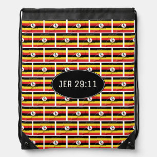UGANDA FLAG JEREMIAH 29:11 Ugandan Drawstring Bag