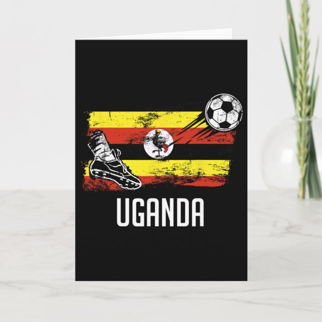 Uganda Flag Jersey Ugandan Soccer Team Ugandan  Card (Front)