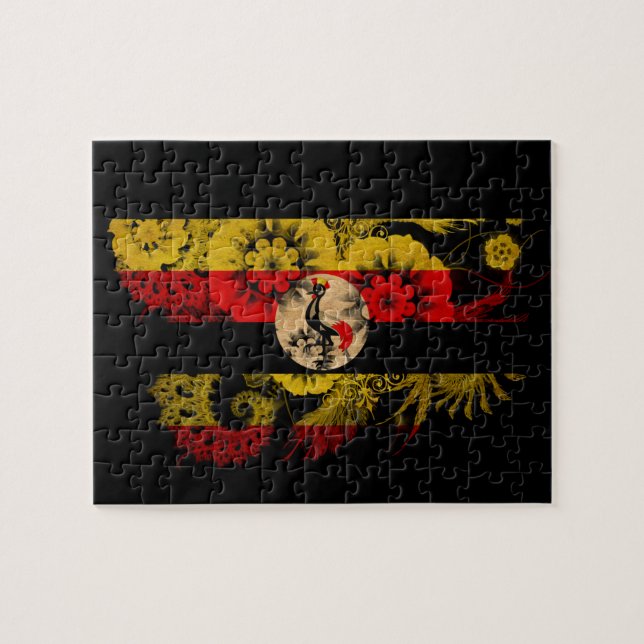Uganda Flag Jigsaw Puzzle (Horizontal)
