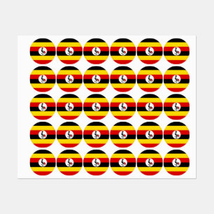 Uganda flag labels