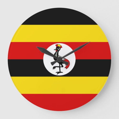 Uganda Flag Large Clock