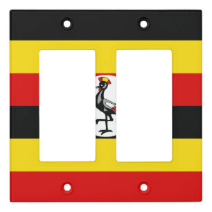 Uganda flag light switch cover