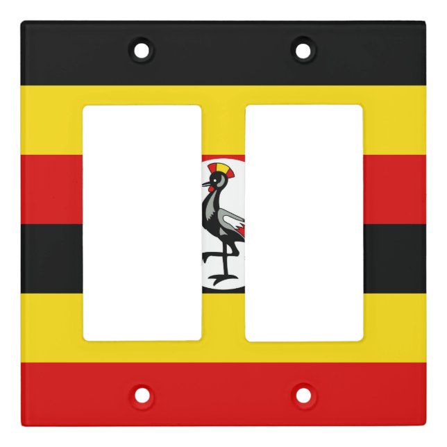 Uganda flag light switch cover (Front)
