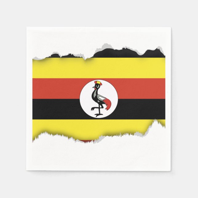 Uganda Flag Napkins (Front)