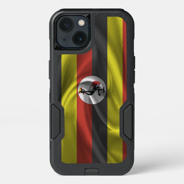 Uganda Flag Otterbox iPhone Case (Back)