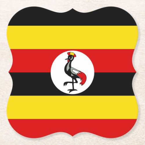 Uganda Flag Paper Coaster