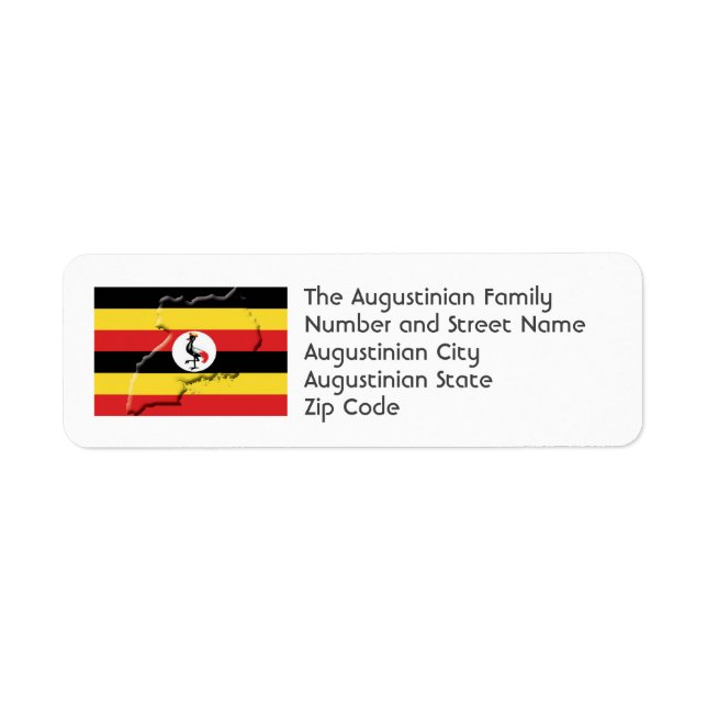 UGANDA FLAG Personalized Return Address Label (Front)