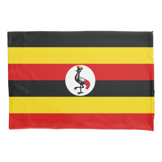Uganda Flag Pillow Case (Front)