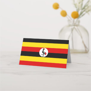 Uganda flag place card