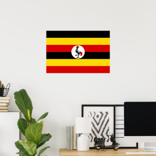 Uganda flag poster