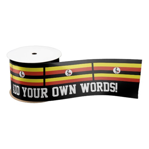 Uganda Flag Satin Ribbon