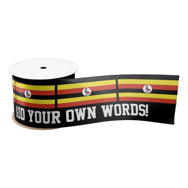 Uganda Flag Satin Ribbon (Spool)