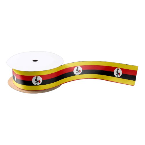 Uganda flag satin ribbon