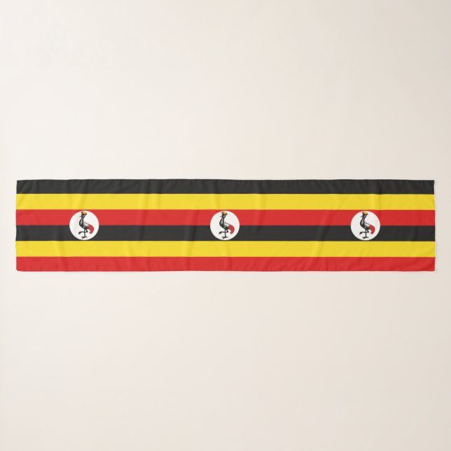 Uganda Flag Scarf (Front (Horizontal))