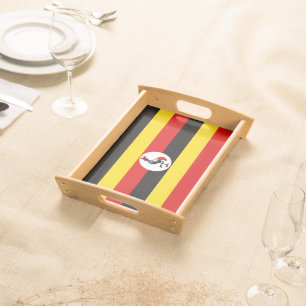 Uganda flag serving tray
