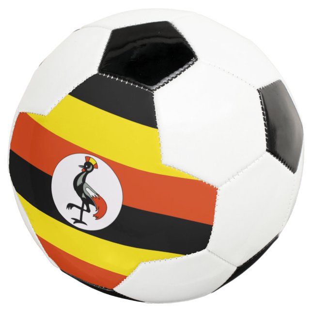 uganda flag soccer ball (Three Quarter)