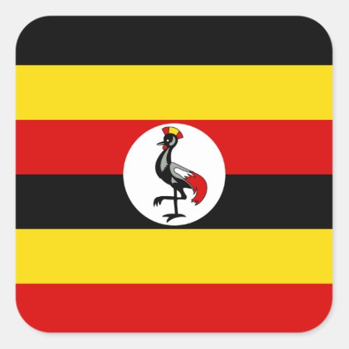 Uganda Flag Square Sticker