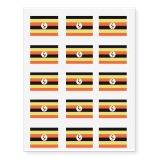 Uganda Flag Temporary Tattoos