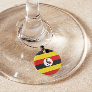 Uganda flag wine charm