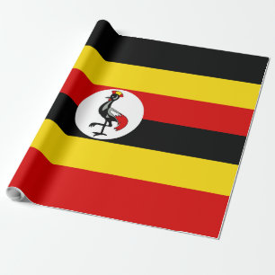Uganda flag wrapping paper