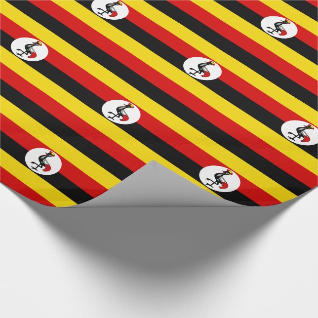 Uganda Flag Wrapping Paper (Corner)