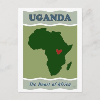 Uganda Heart Of Africa Postcard by citysidewalk at Zazzle