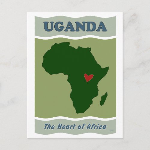 Uganda Heart of Africa Postcard
