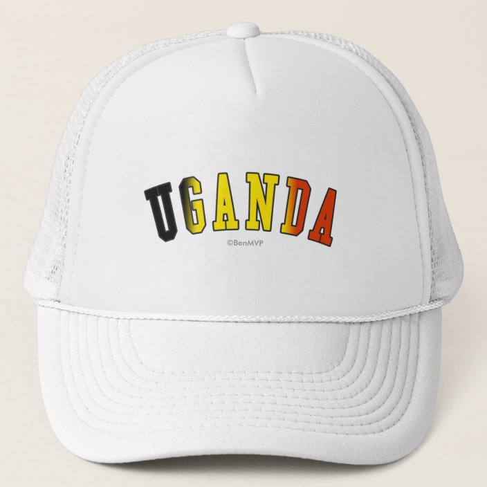 Uganda in National Flag Colors Trucker Hat