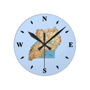 Uganda Map Clock